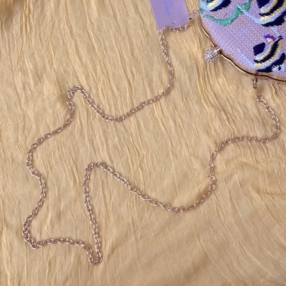 Brand New D'Margeaux Embroidered Tropical Fish Shell Straw Crossbody Chain Purse - Picture 15 of 16